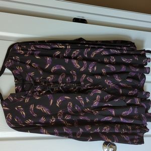 Lane Bryant feather print shirt